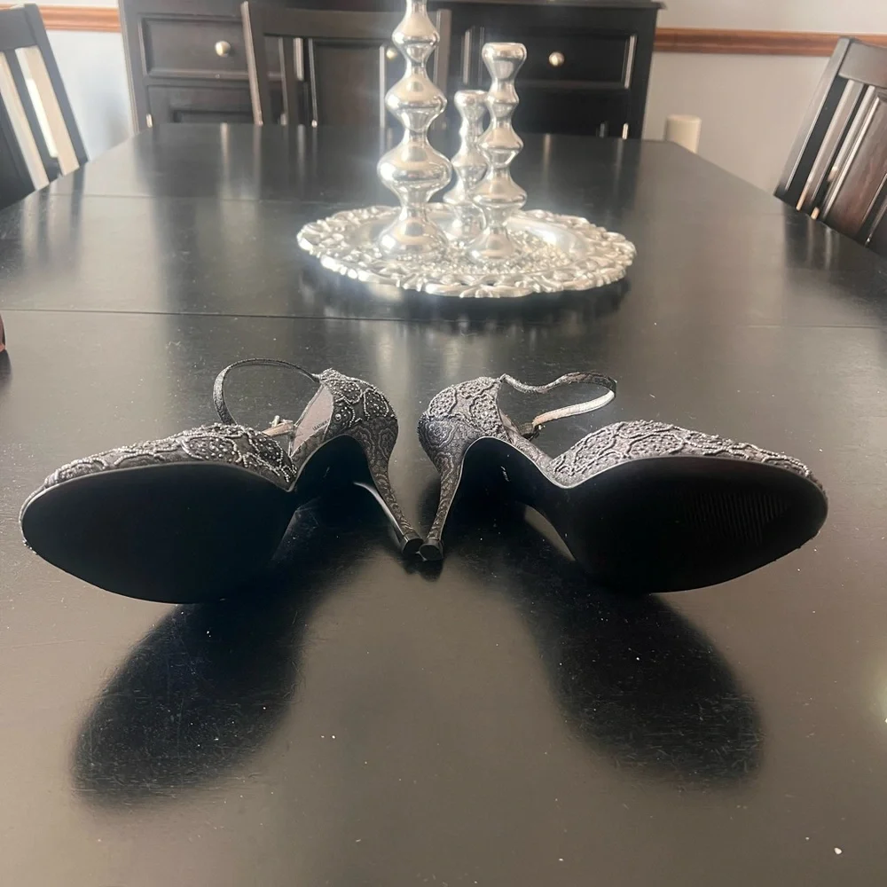 Valerie Stevens Sparkling Black Heels - Picture 5 of 7